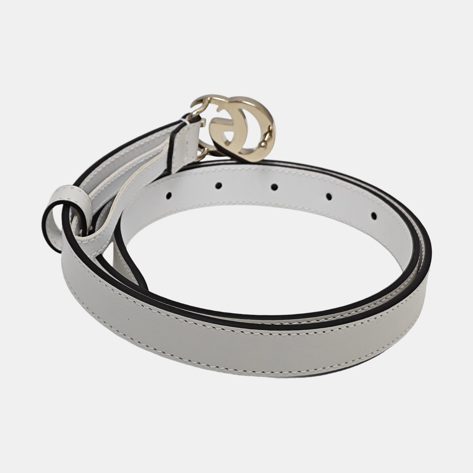 Leather Belt White