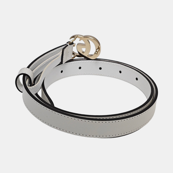Leather Belt White