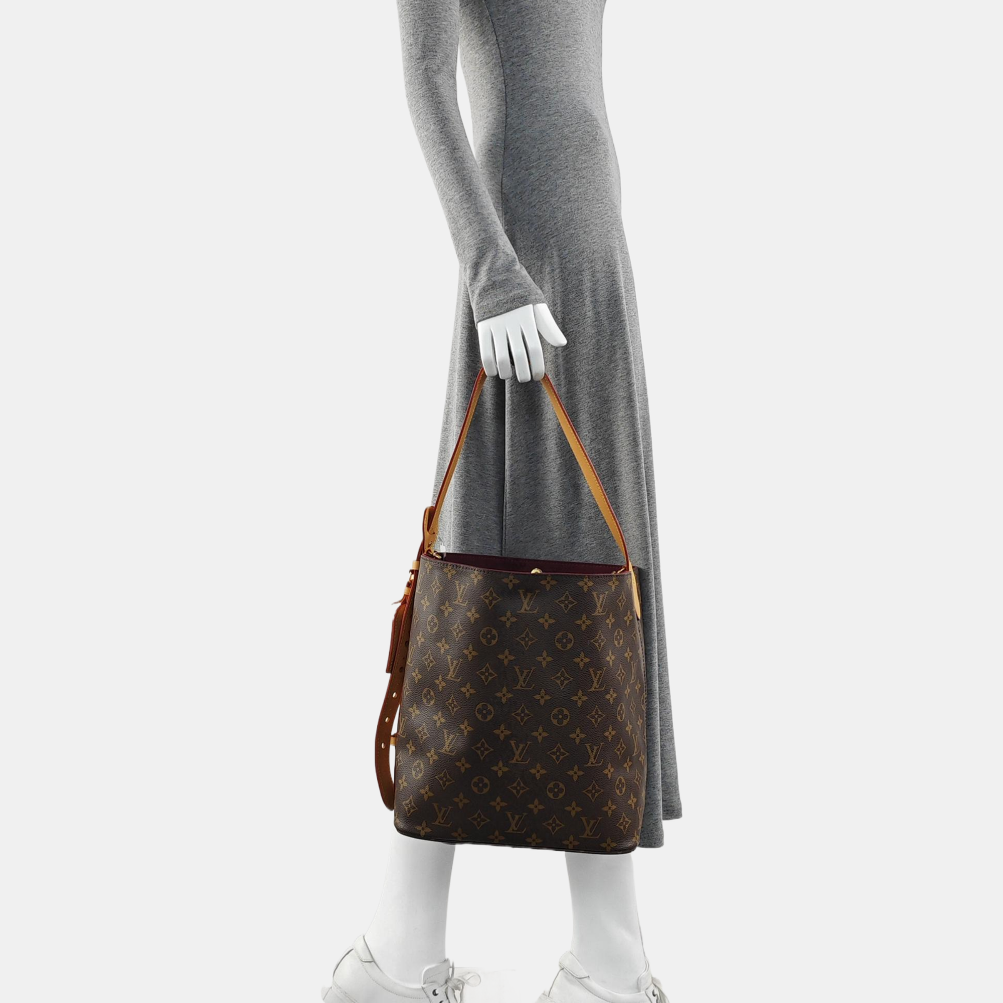 ALL IN GM Monogram Coated Canvas Brown
