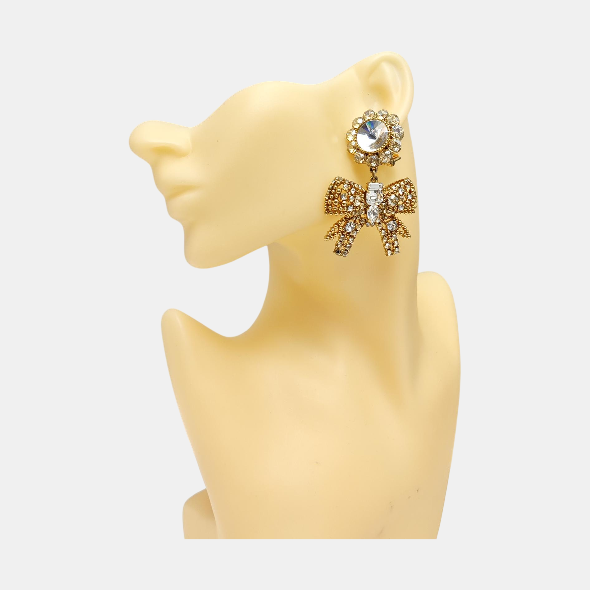 Metal Gold Clip On Earrings
