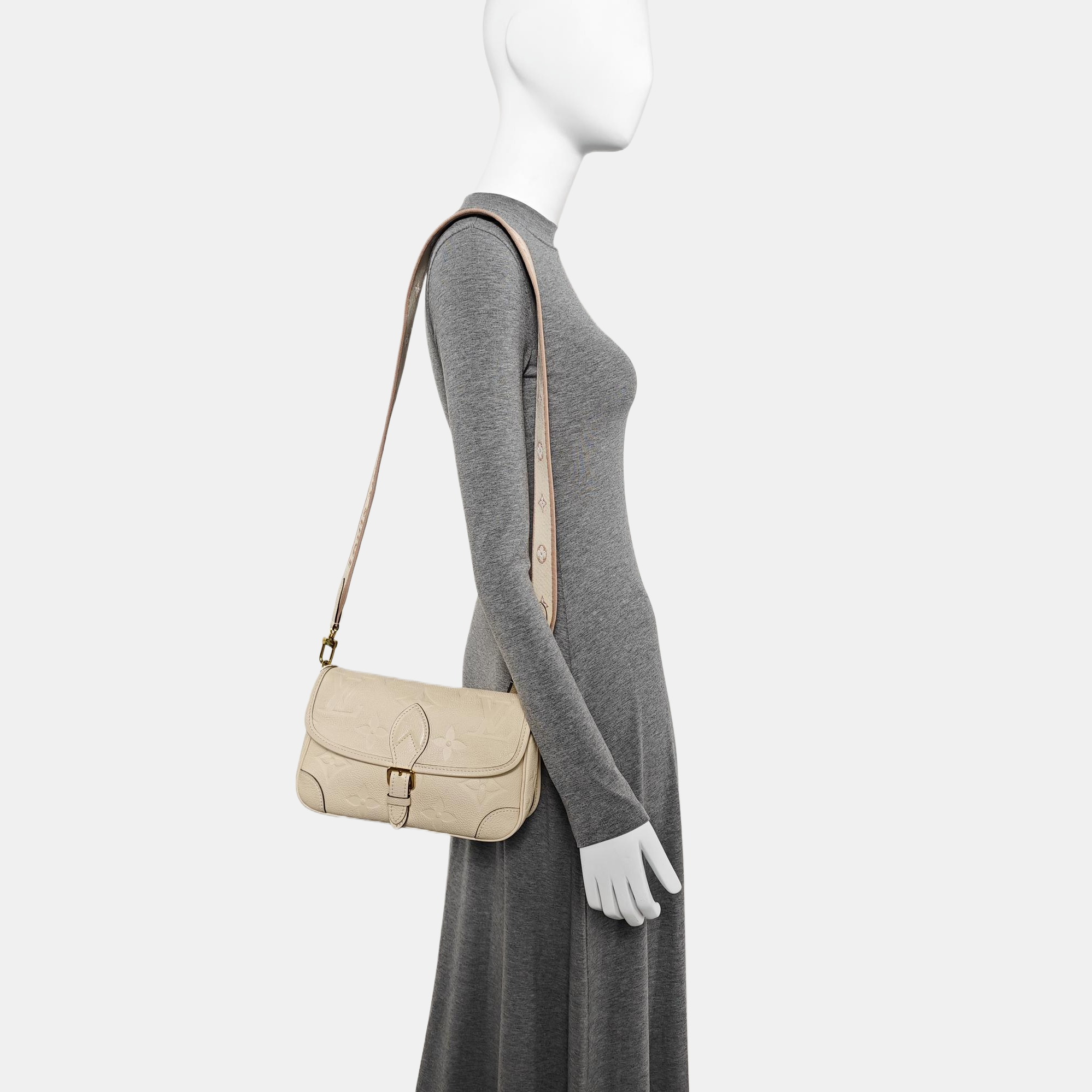 DIANE Monogram Calfskin Beige