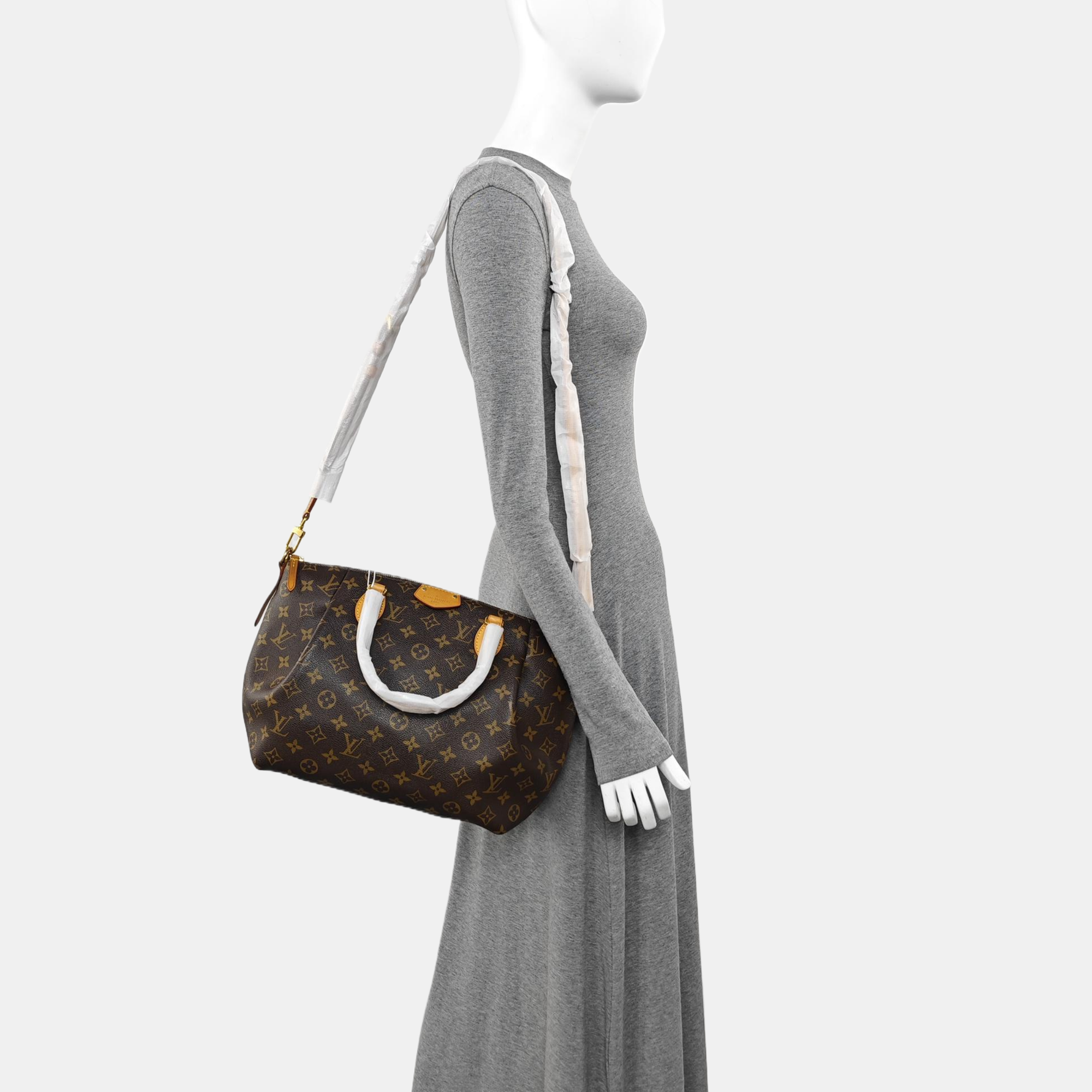 TURENNE MM Monogram Coated Canvas Brown