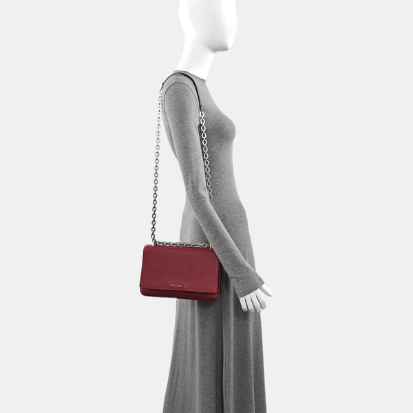 Calfskin Crossbody Bag Red
