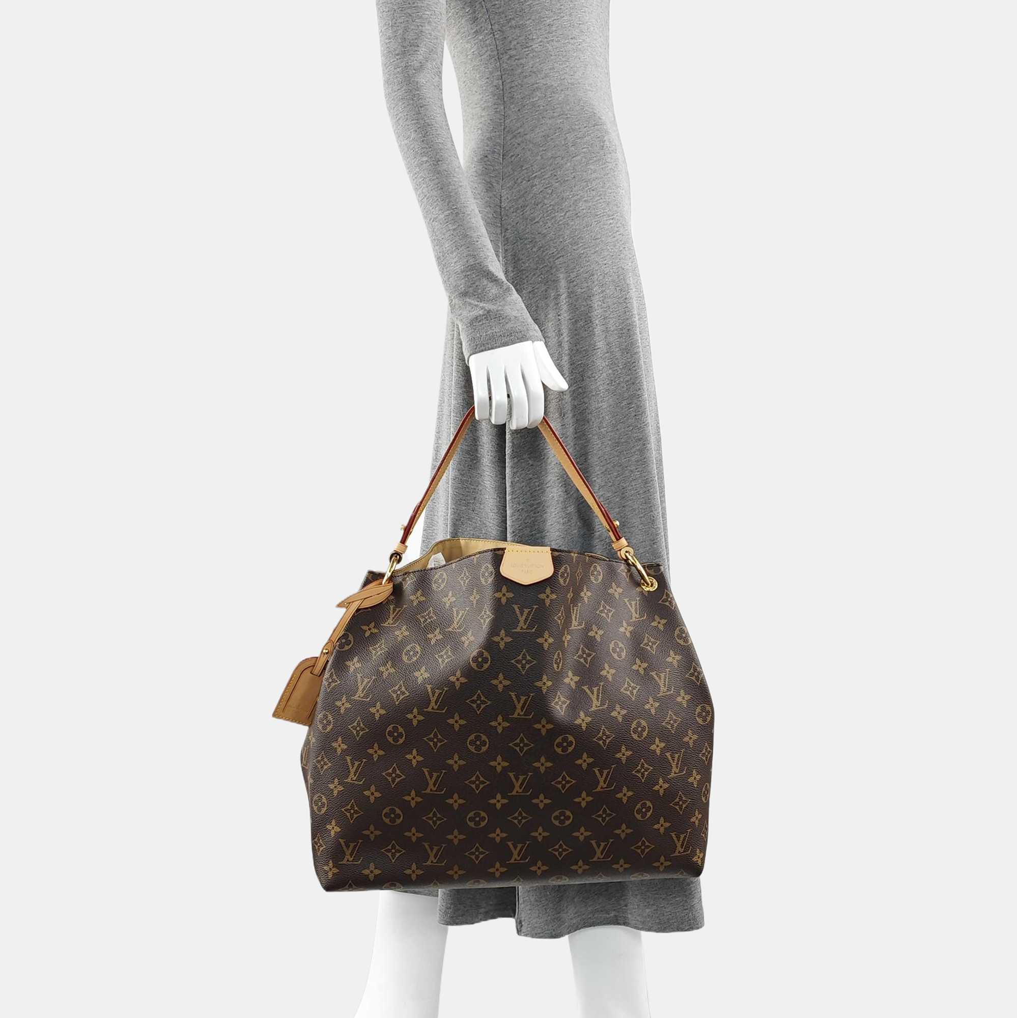 GRACEFUL MM Monogram Coated Canvas Brown