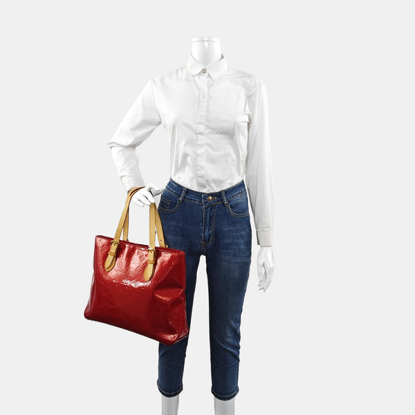BRENTWOOD Monogram Patent Leather Red