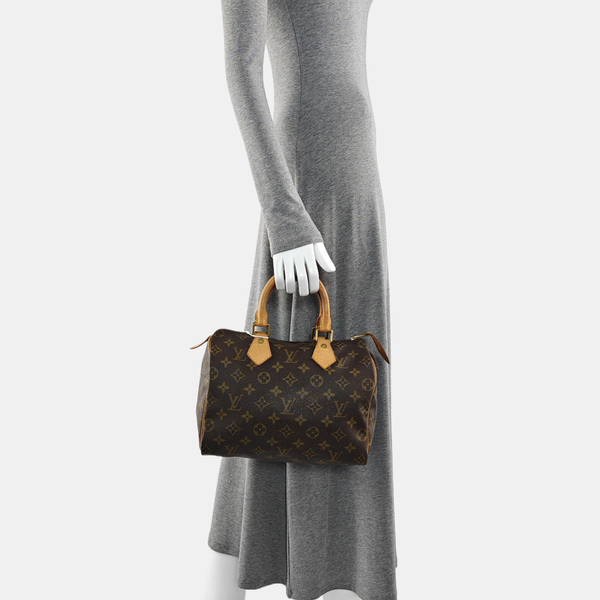 SPEEDY 25 Monogram Coated Canvas Brown