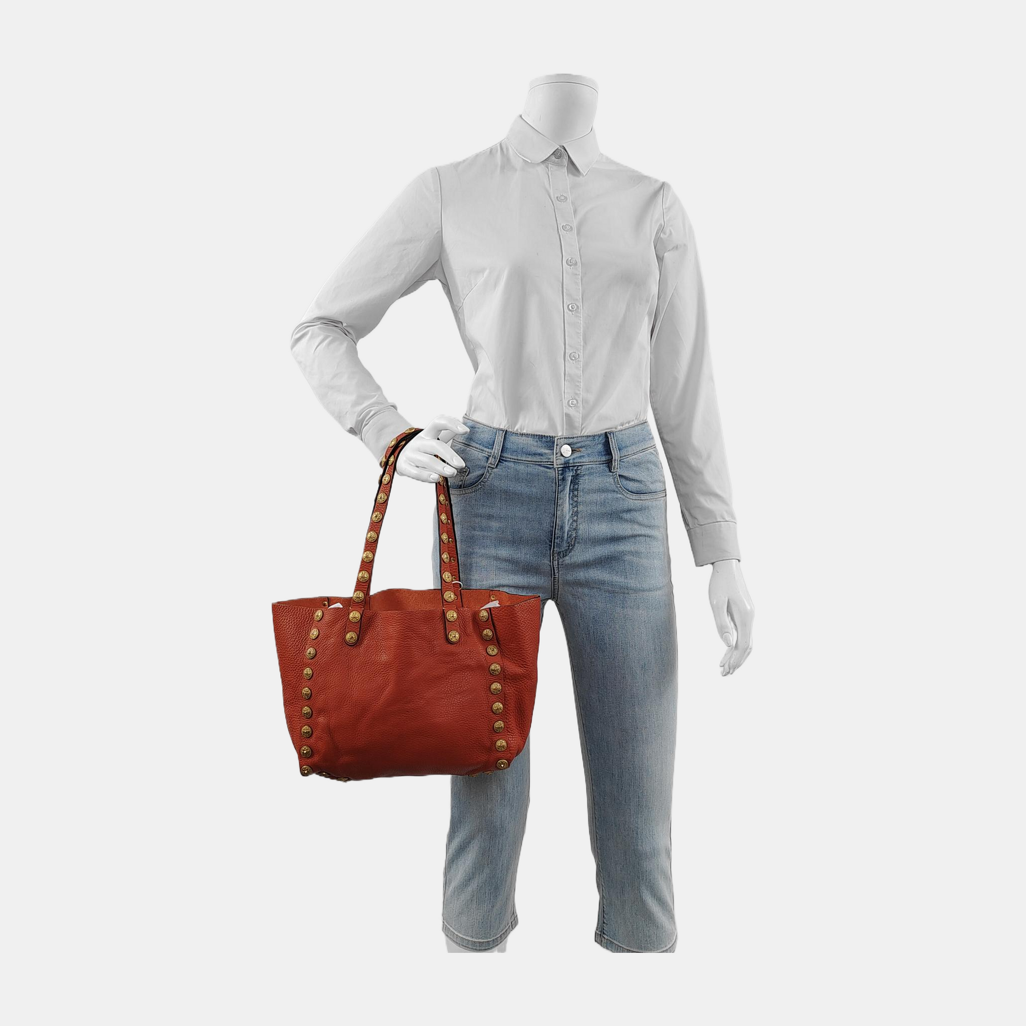 Calfskin Tote Bag Red