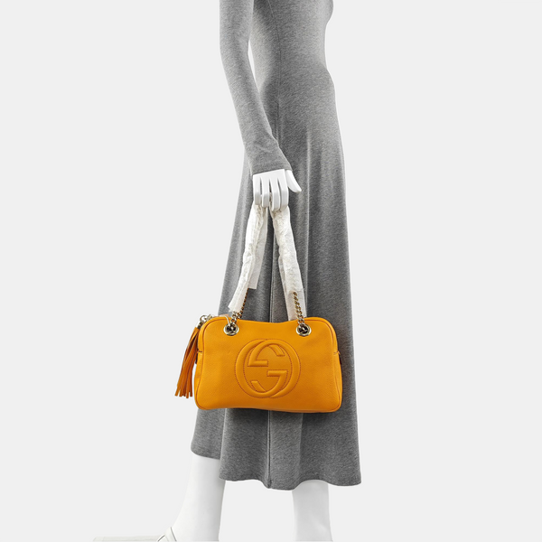 Soho Small Quilted Calfskin Orange