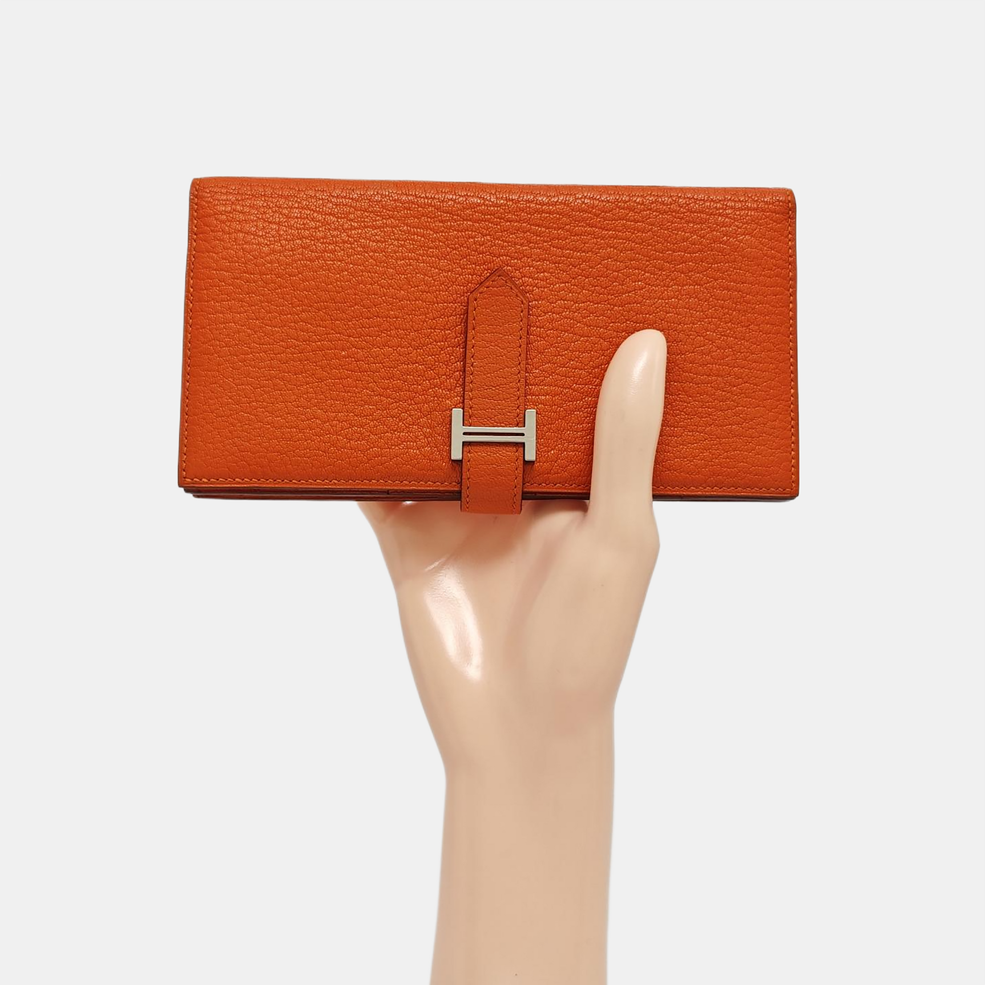 Bearn Medium Chèvre Mysore Orange Wallet