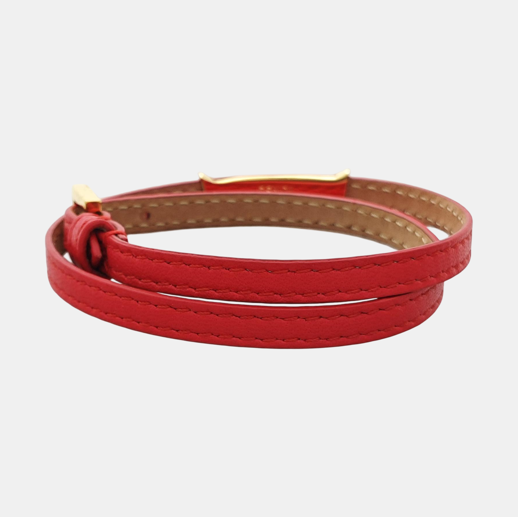 Leather Red Bangle