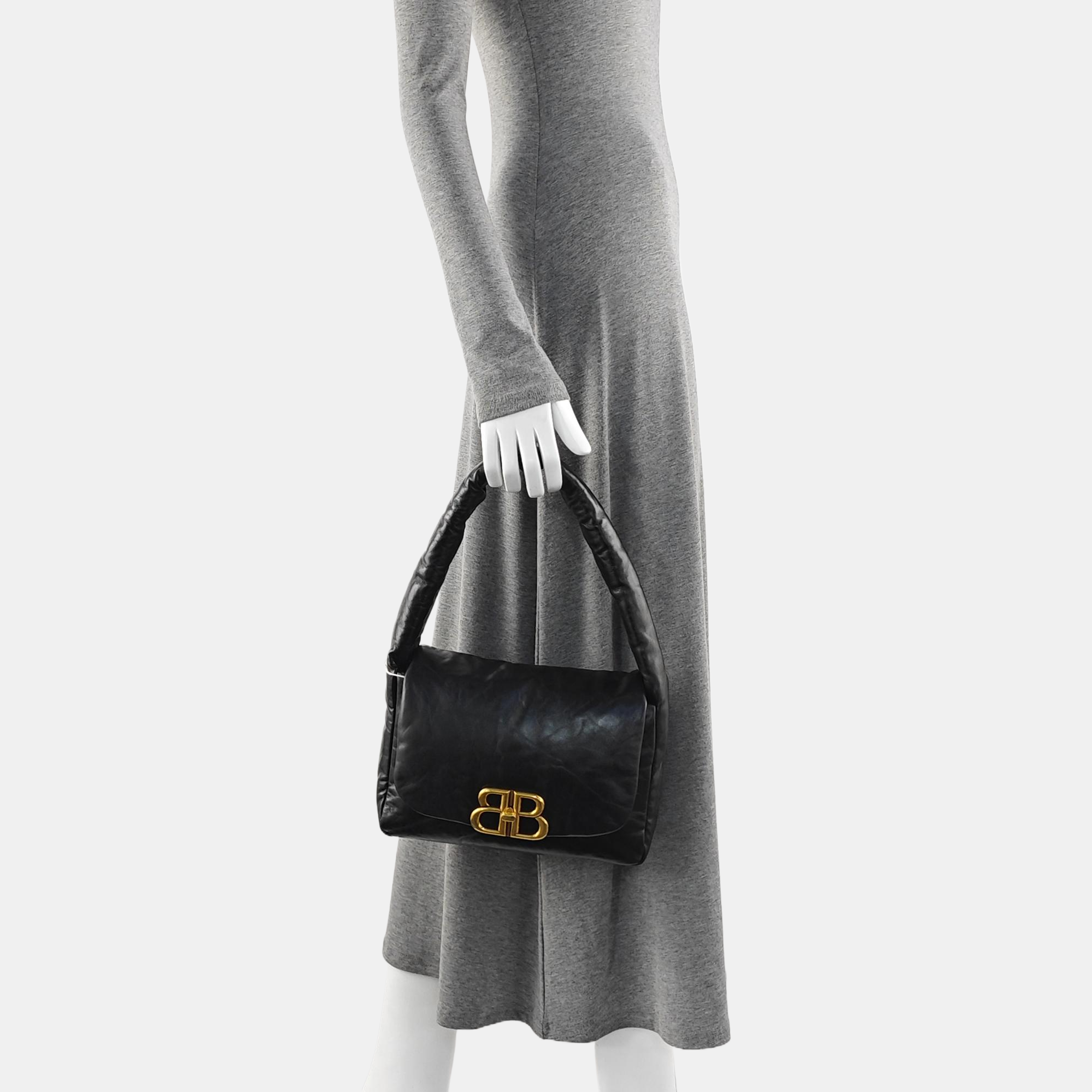 Monaco Small Calfskin Black