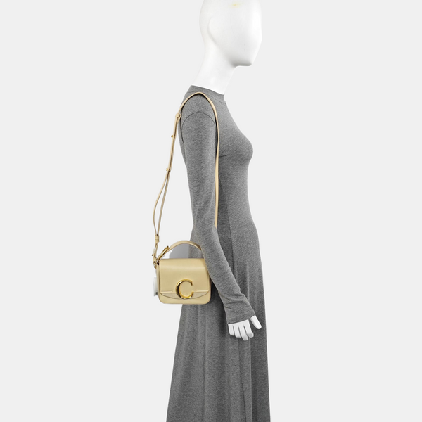 Chloé C Mini Calfskin Beige