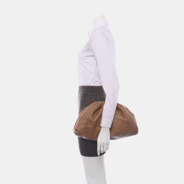 Authenticated pre-owned  The Pouch Calfskin Brown - Clutch at Looply
