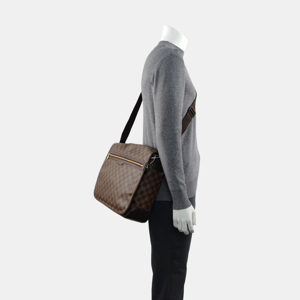 SPENCER Damier Ebene Coated Canvas Brown