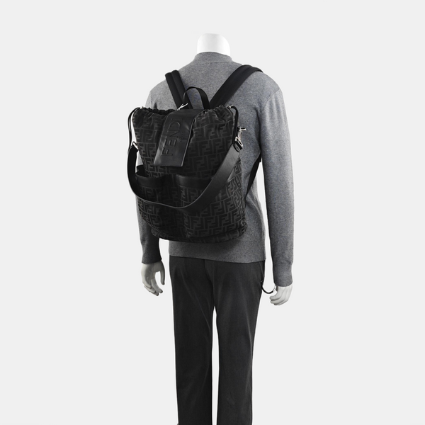 FENDI Strike Medium Canvas Black