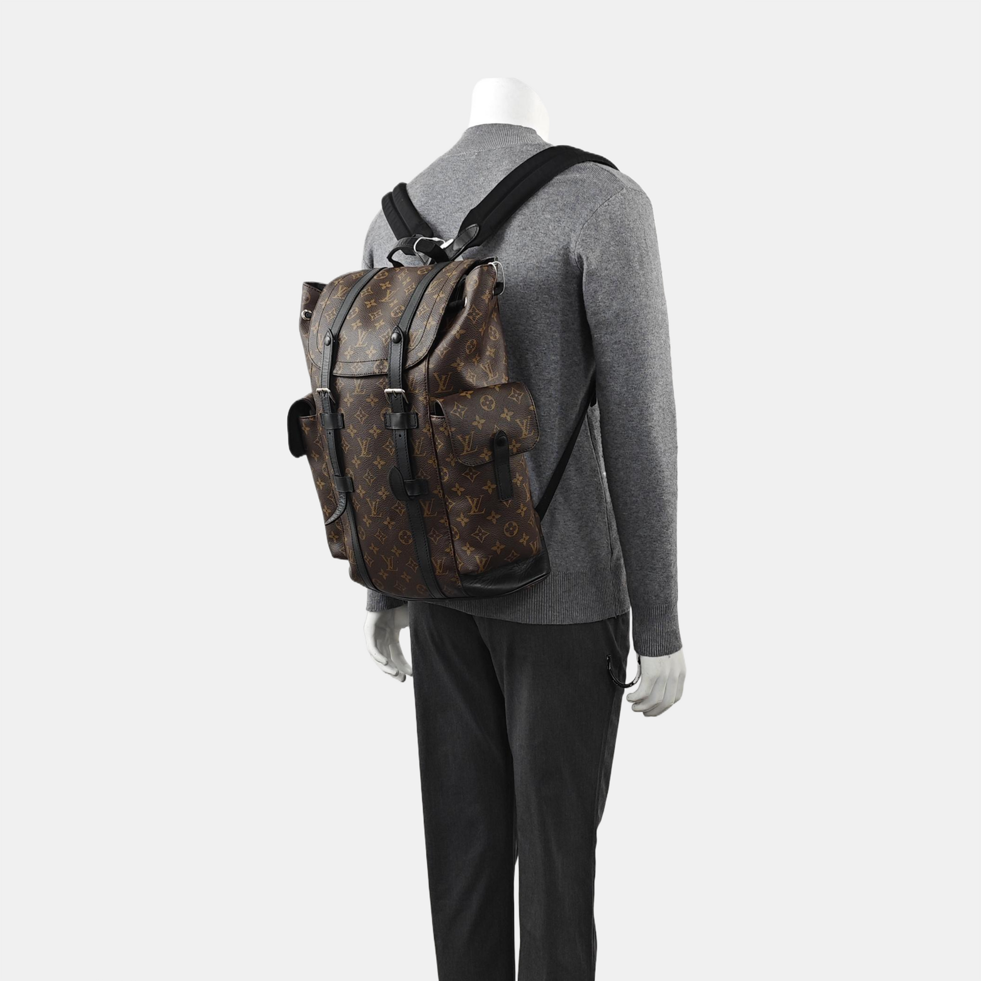 CHRISTOPHER MM Monogram Coated Canvas Brown