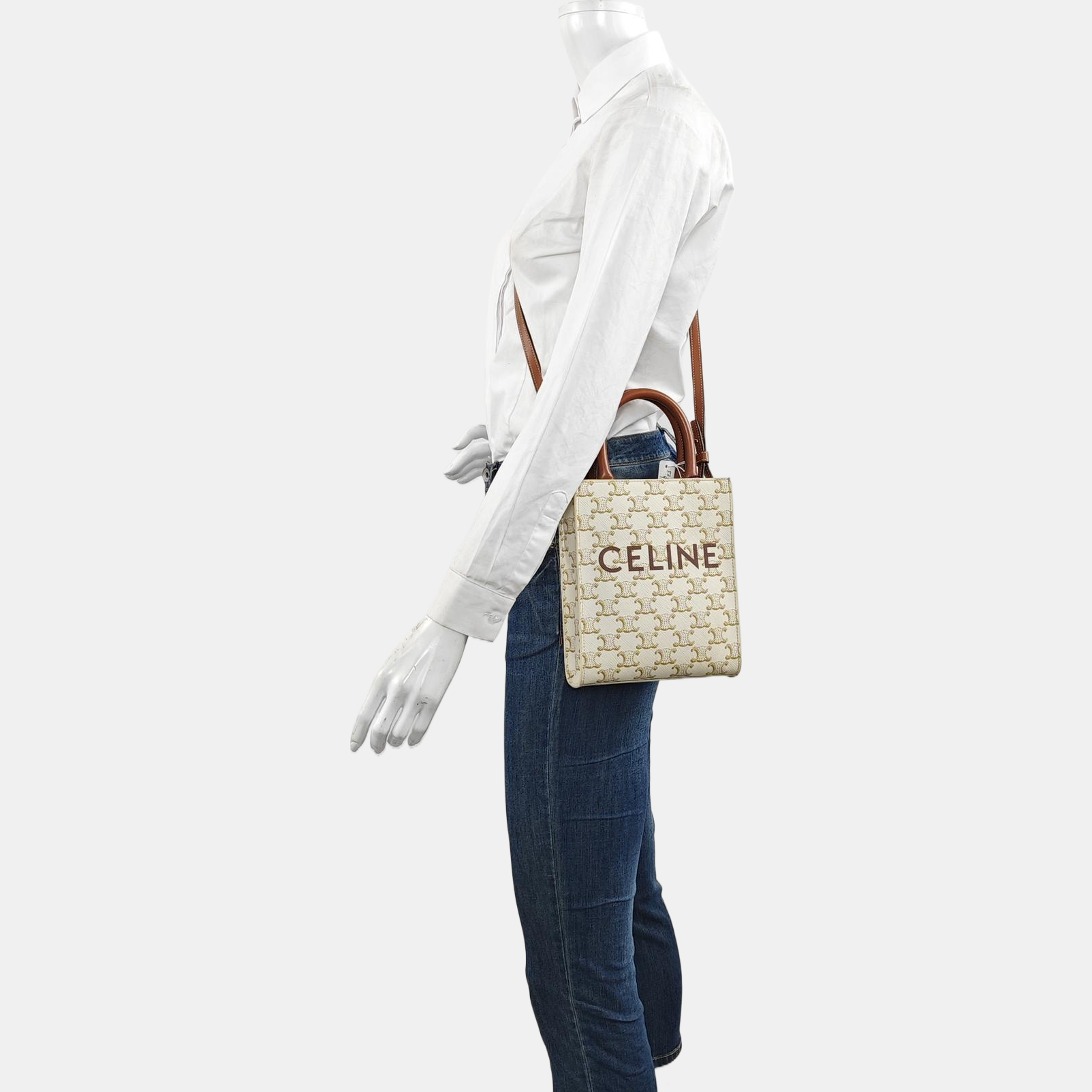 CABAS CELINE Mini Coated Canvas White