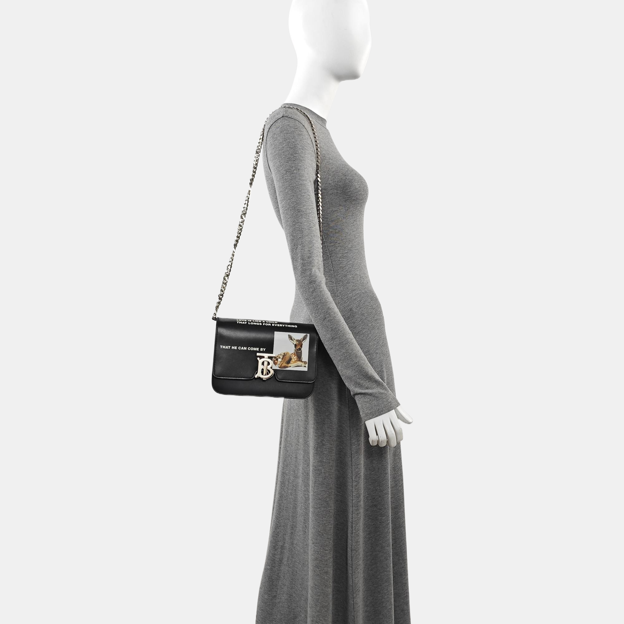 TB Small Calfskin Black