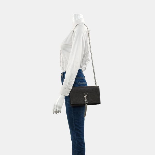 KATE Medium Calfskin Gray