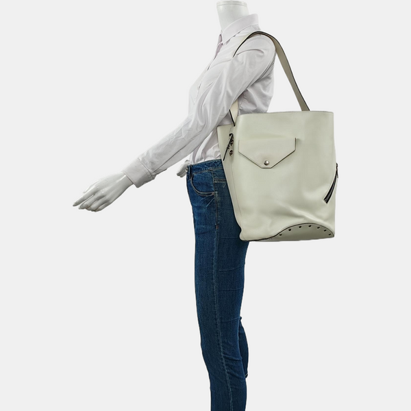 BIKER Calfskin White
