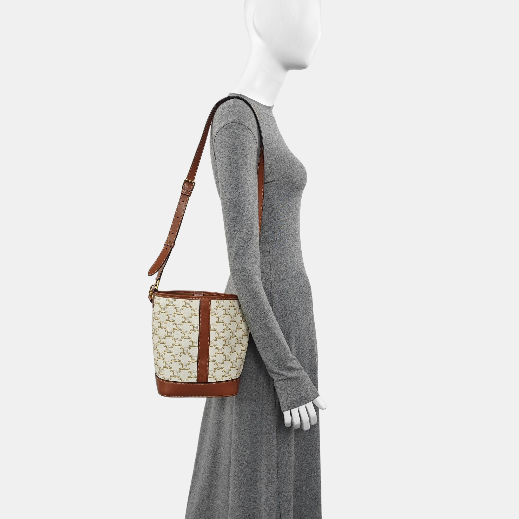 TRIOMPHE CANVAS Small Coated Canvas Beige