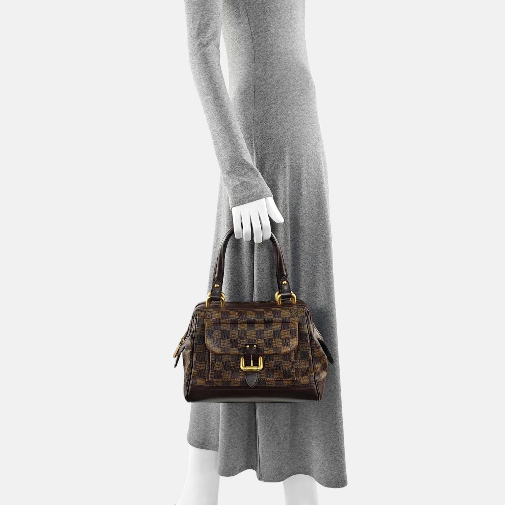 KNIGHTSBRIDGE Damier Ebene Coated Canvas Brown