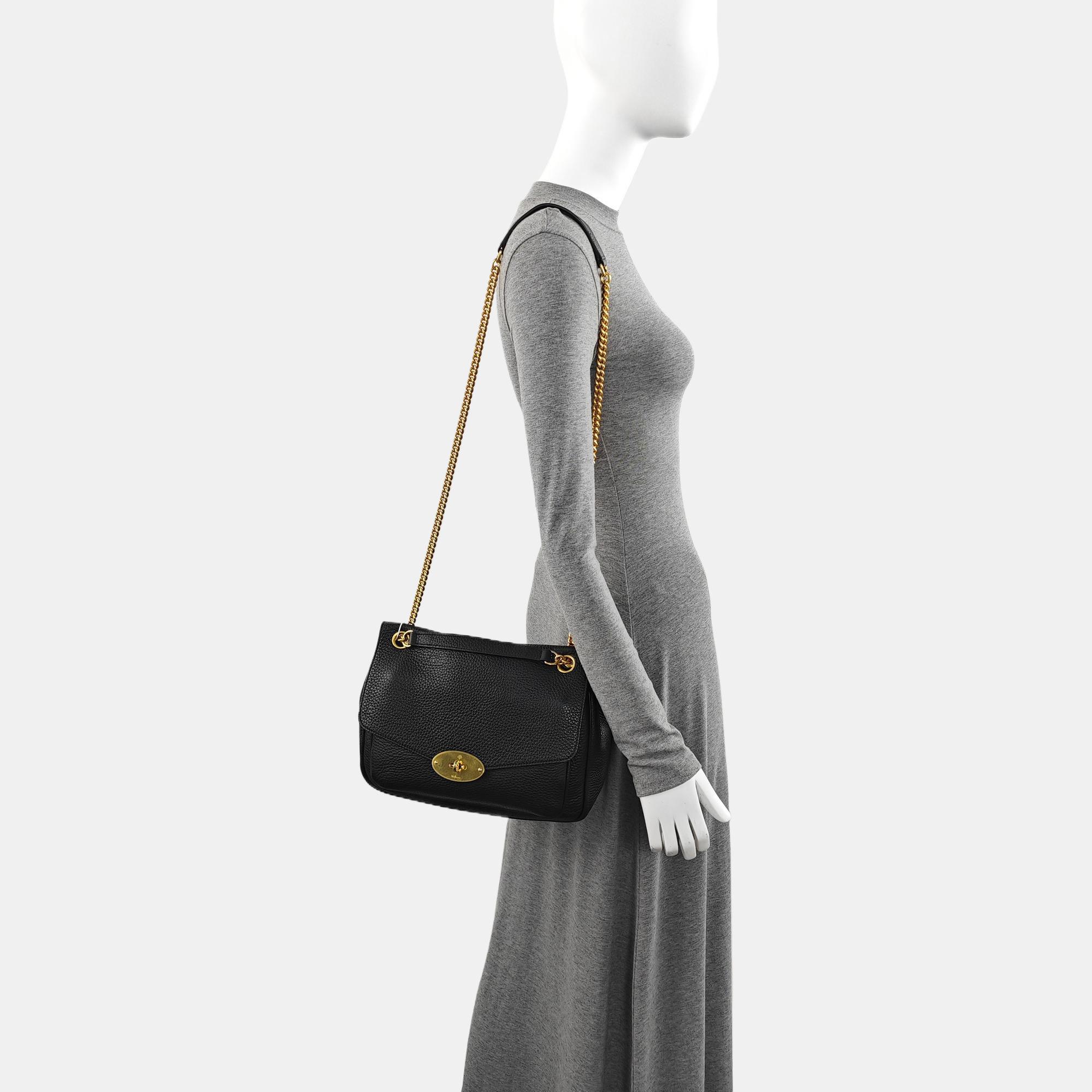 Calfskin Shoulder Bag Black