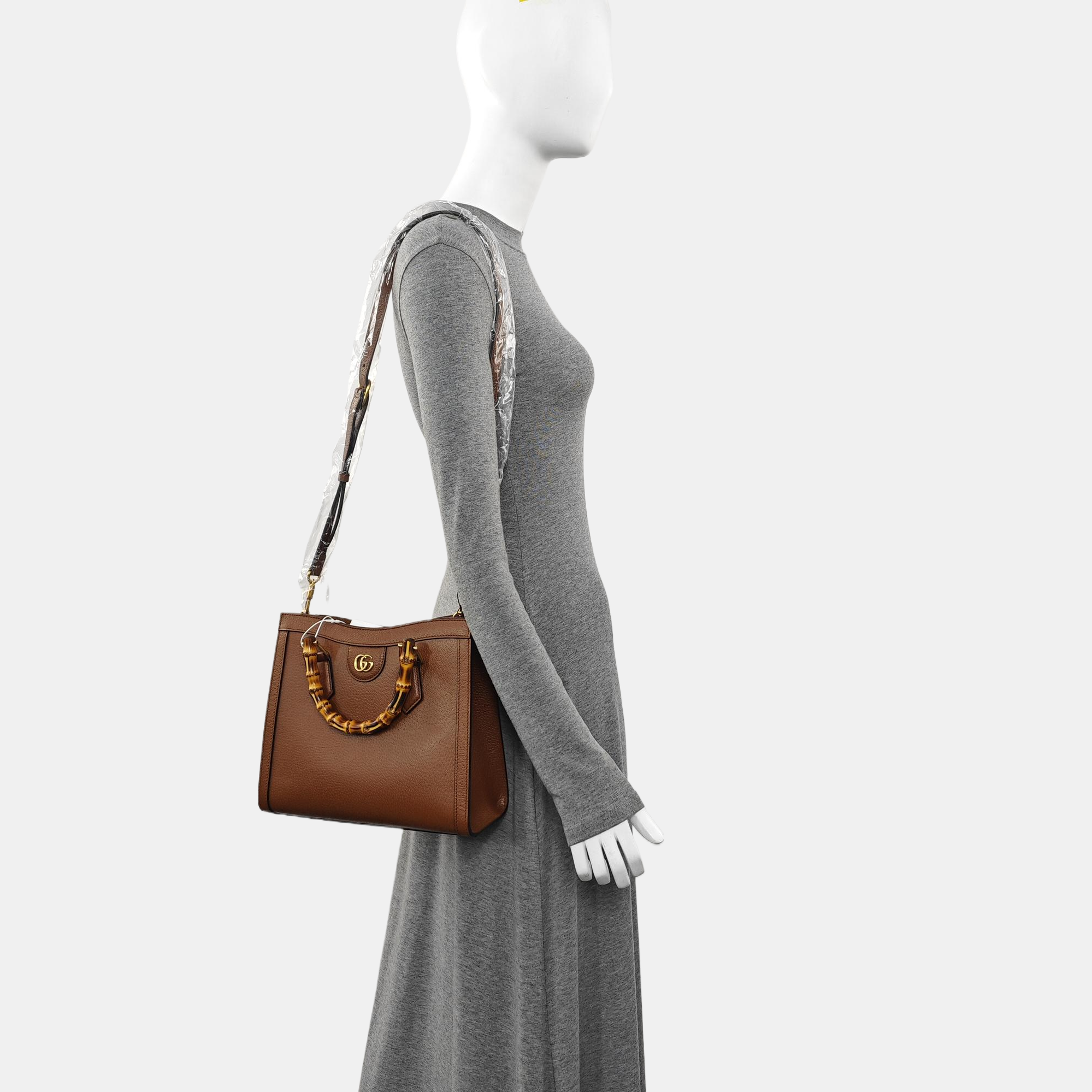 Diana Small Calfskin Brown