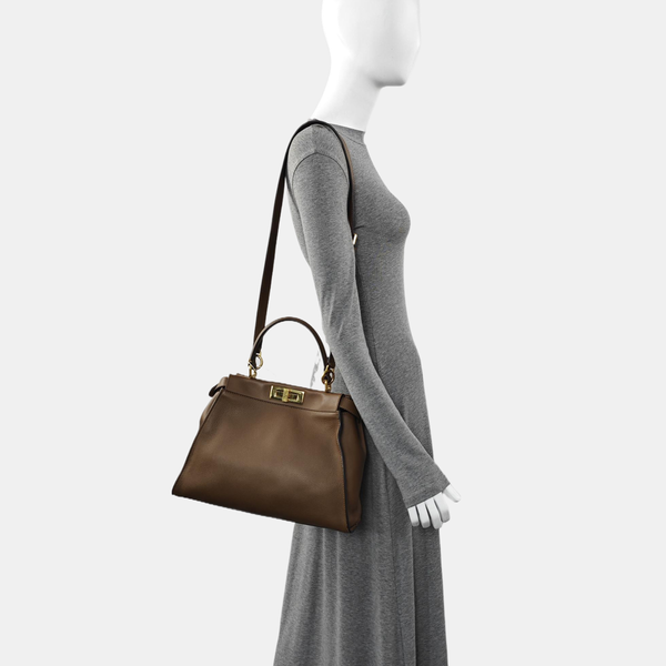 Peekaboo Medium Calfskin Brown