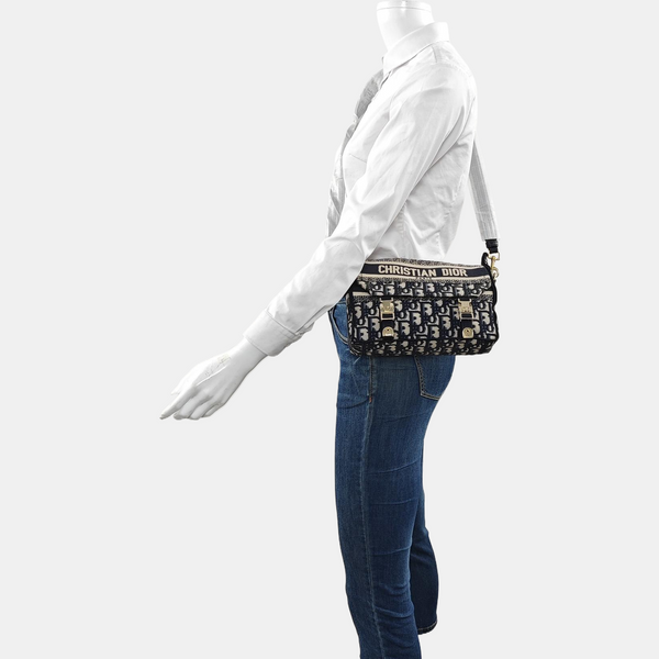 Diorcamp Small Oblique Canvas Blue