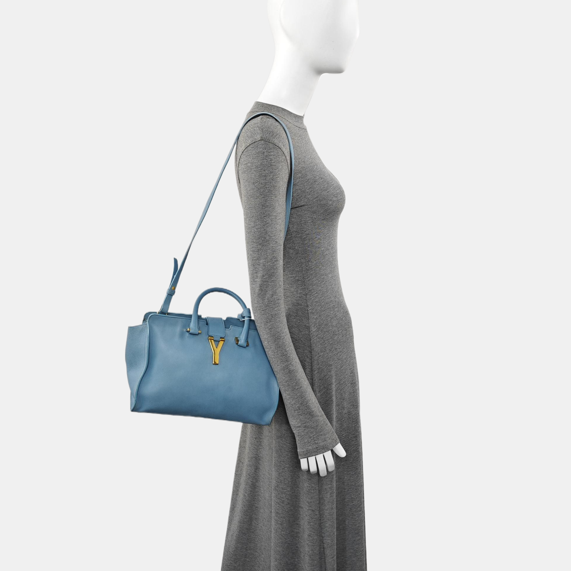 CHYC Y LIGNE Small Calfskin Blue