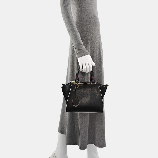 Authenticated pre-owned  3Jours Calfskin Black - Top Handle Bag at Looply