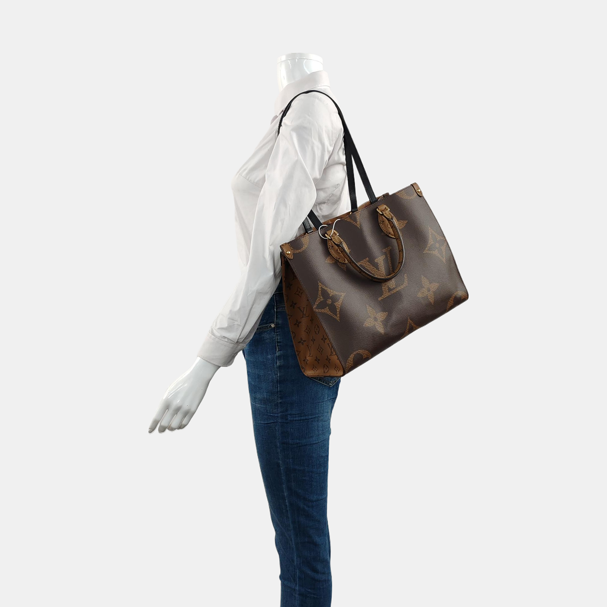 ONTHEGO MM Monogram Coated Canvas Brown