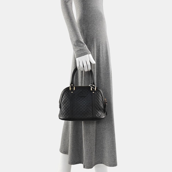 Microguccissima Monogram Calfskin Black