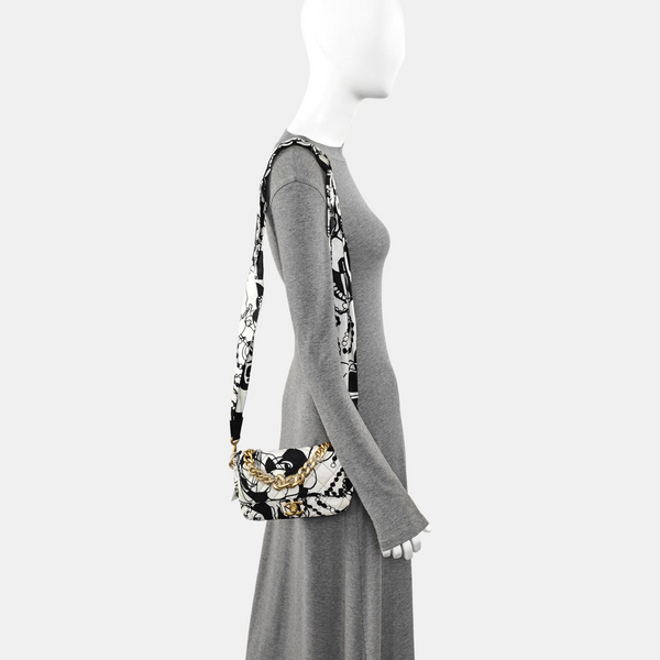 Fabric Shoulder Bag Mini White