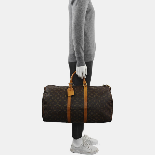 SAC SOUPLE 55 Monogram Coated Canvas Brown