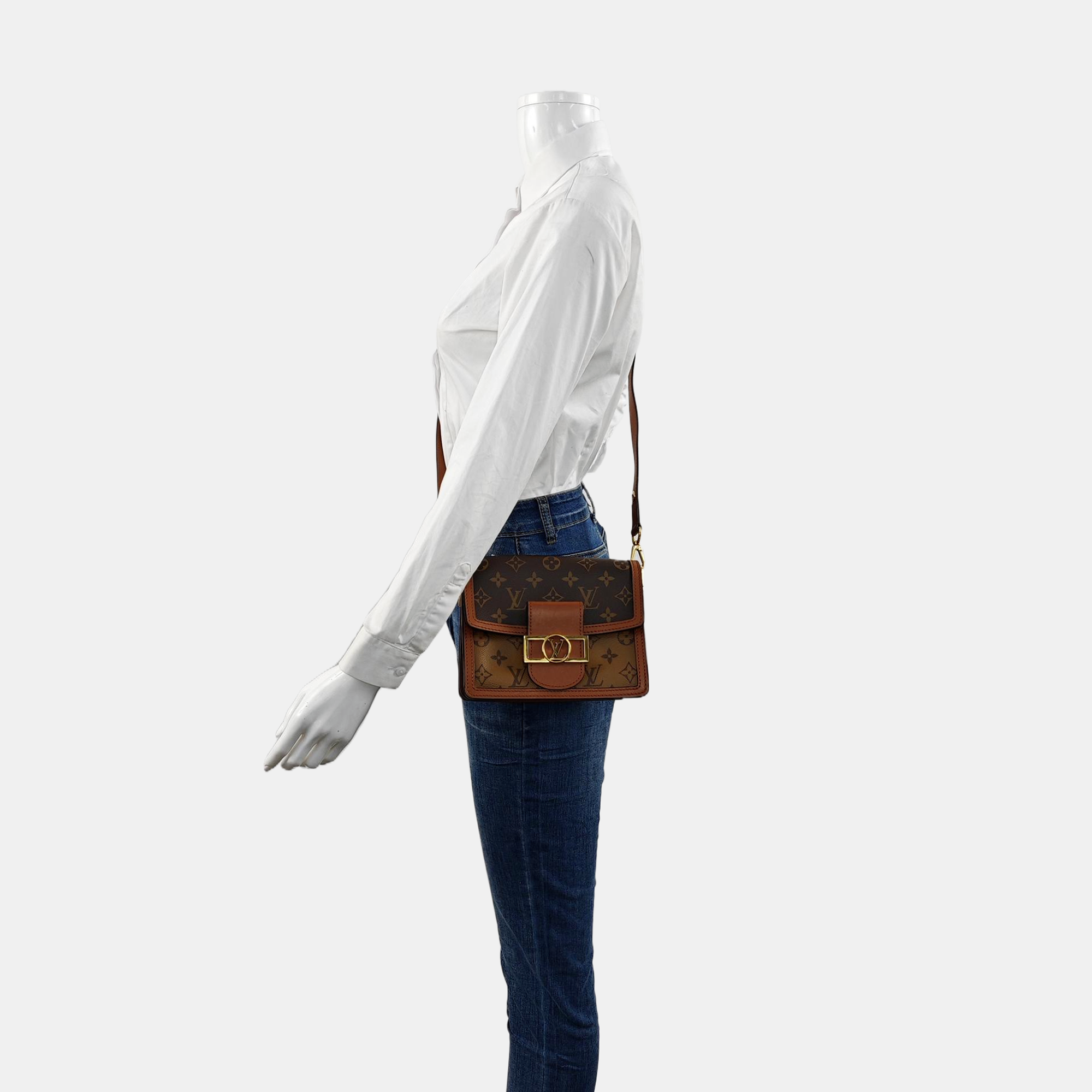 DAUPHINE Mini Monogram Coated Canvas Brown