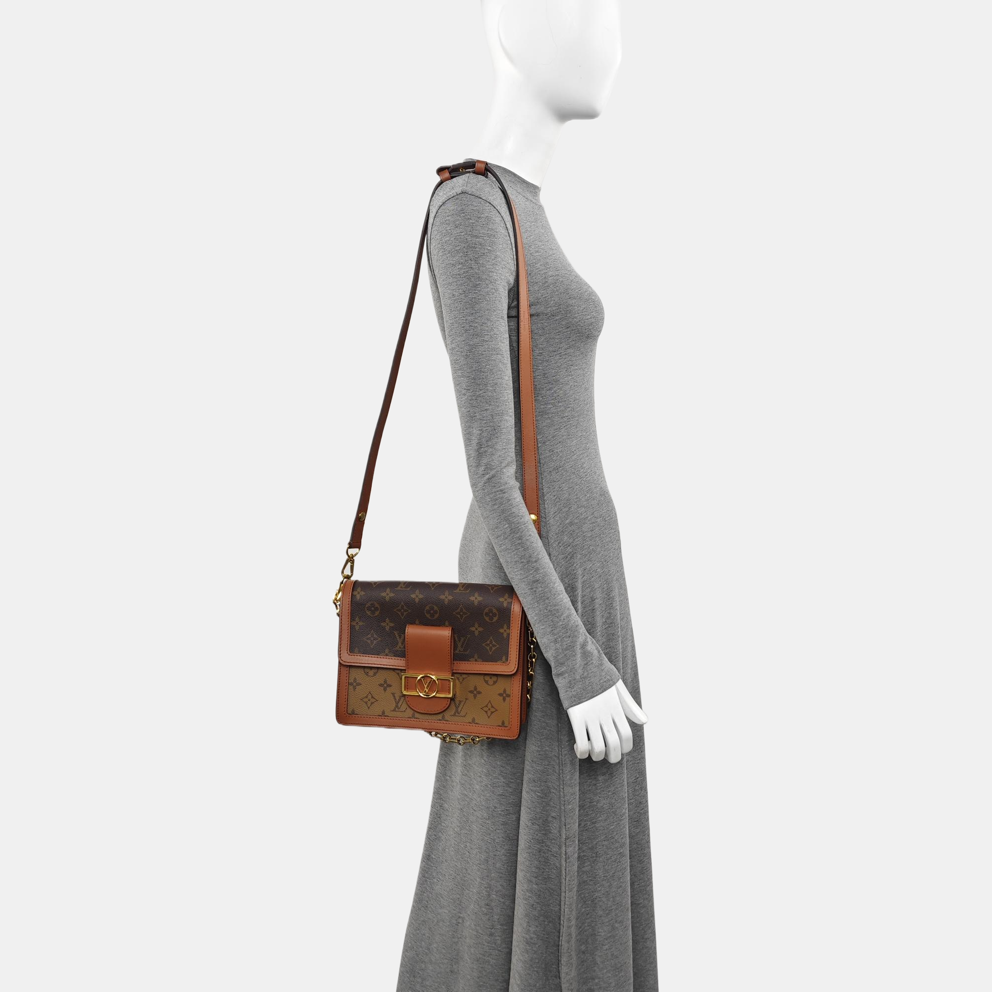 DAUPHINE MM Monogram Coated Canvas Brown