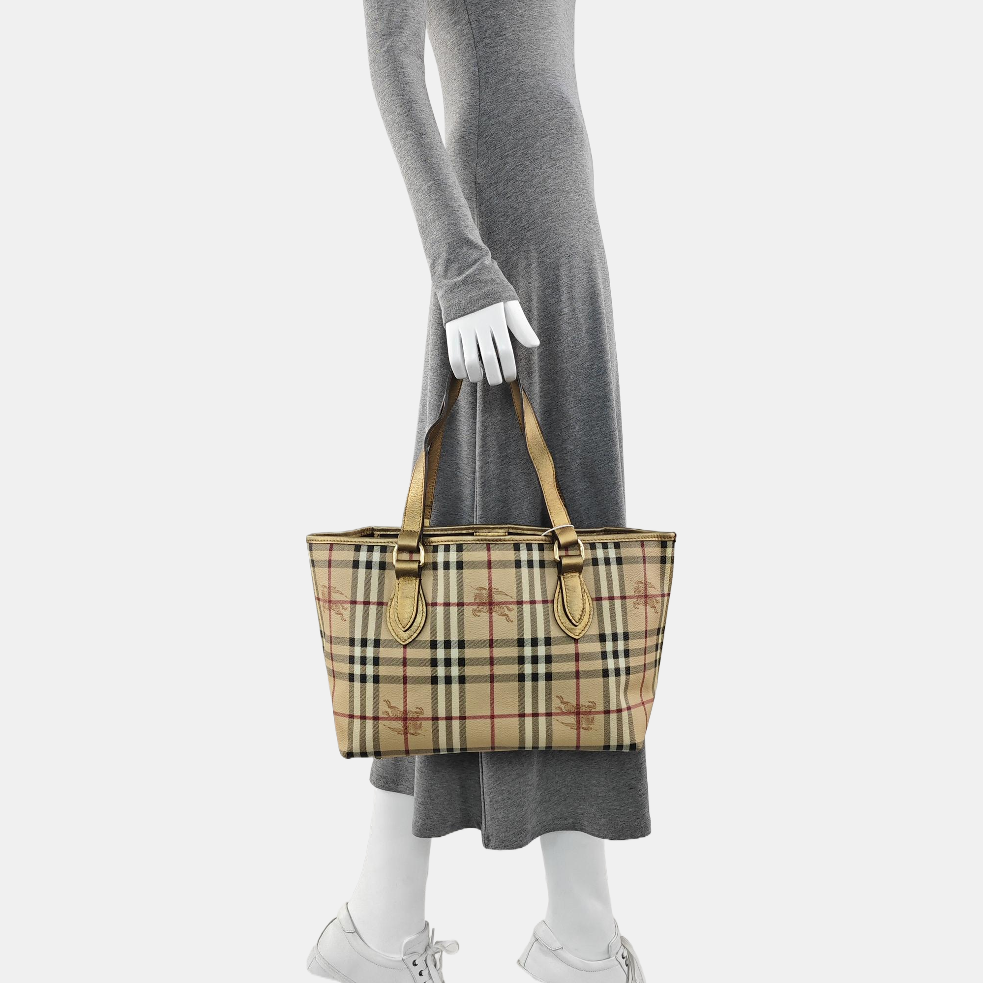 Coated Canvas Tote Bag Beige