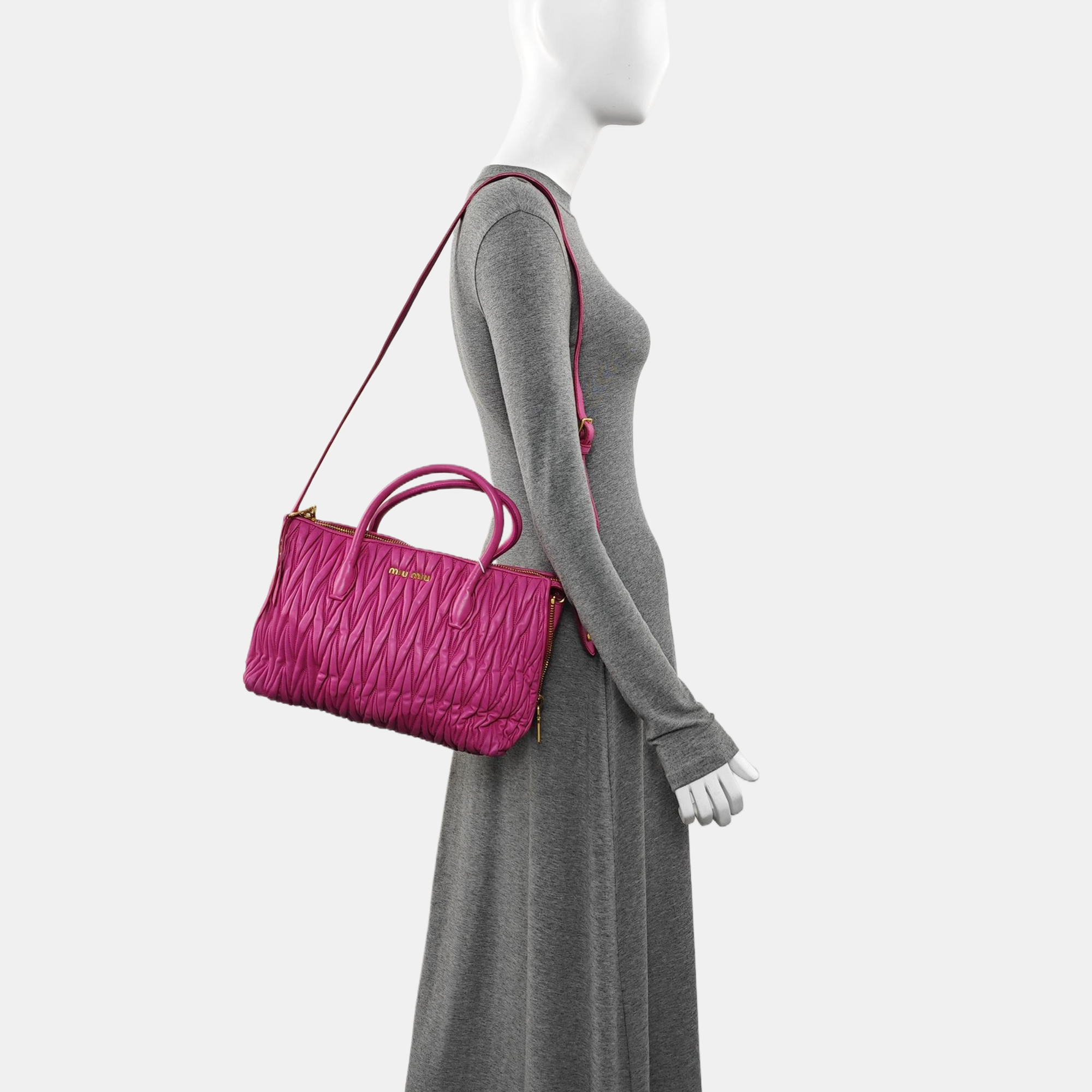 Quilted Lambskin Tote Bag Red