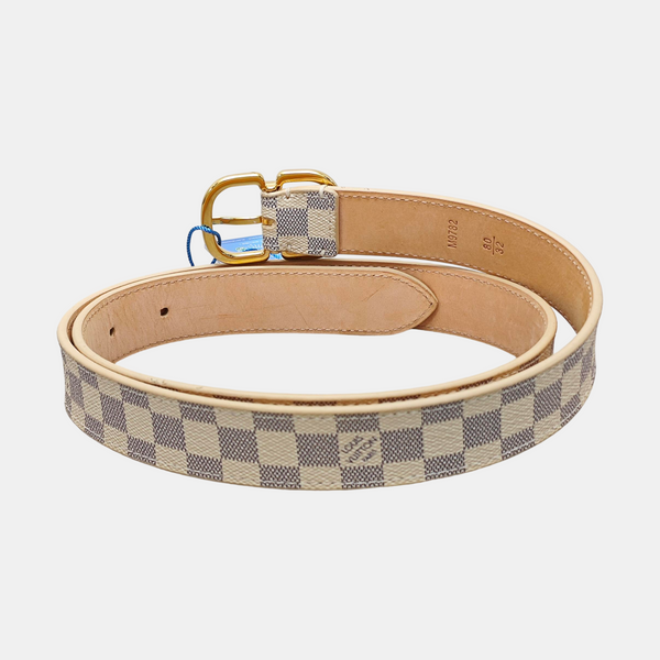 Coated Canvas Belt White