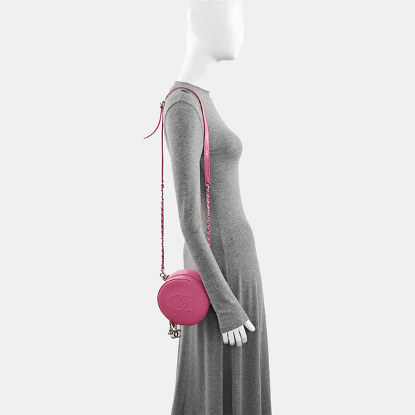 ROUND Quilted Patent Leather Pink