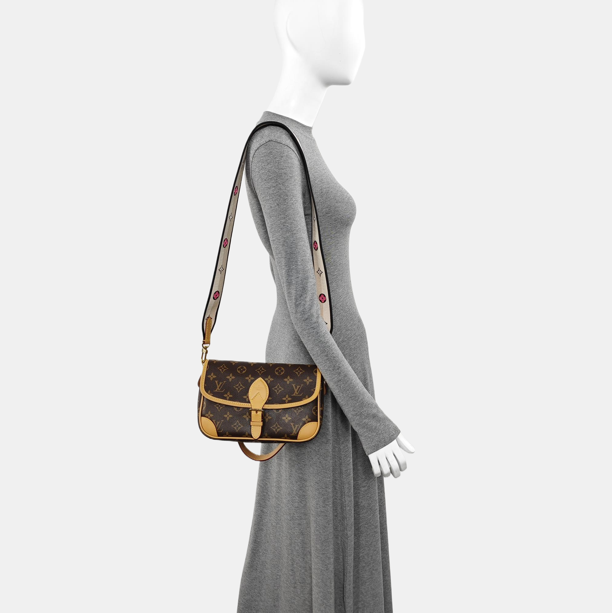 DIANE Monogram Coated Canvas Brown