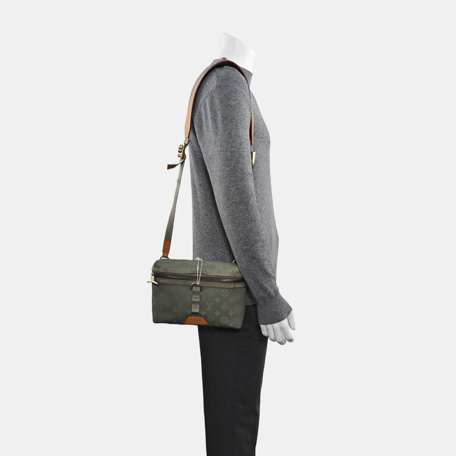 Monogram Coated Canvas Shoulder Bag Green