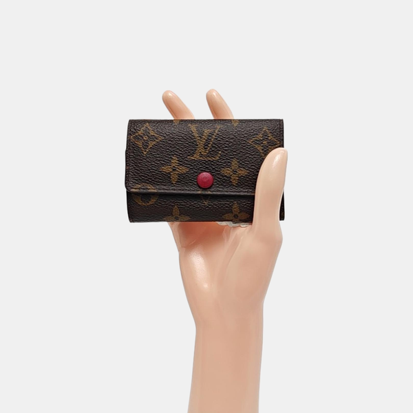 Monogram Coated Canvas Key Pouch Brown