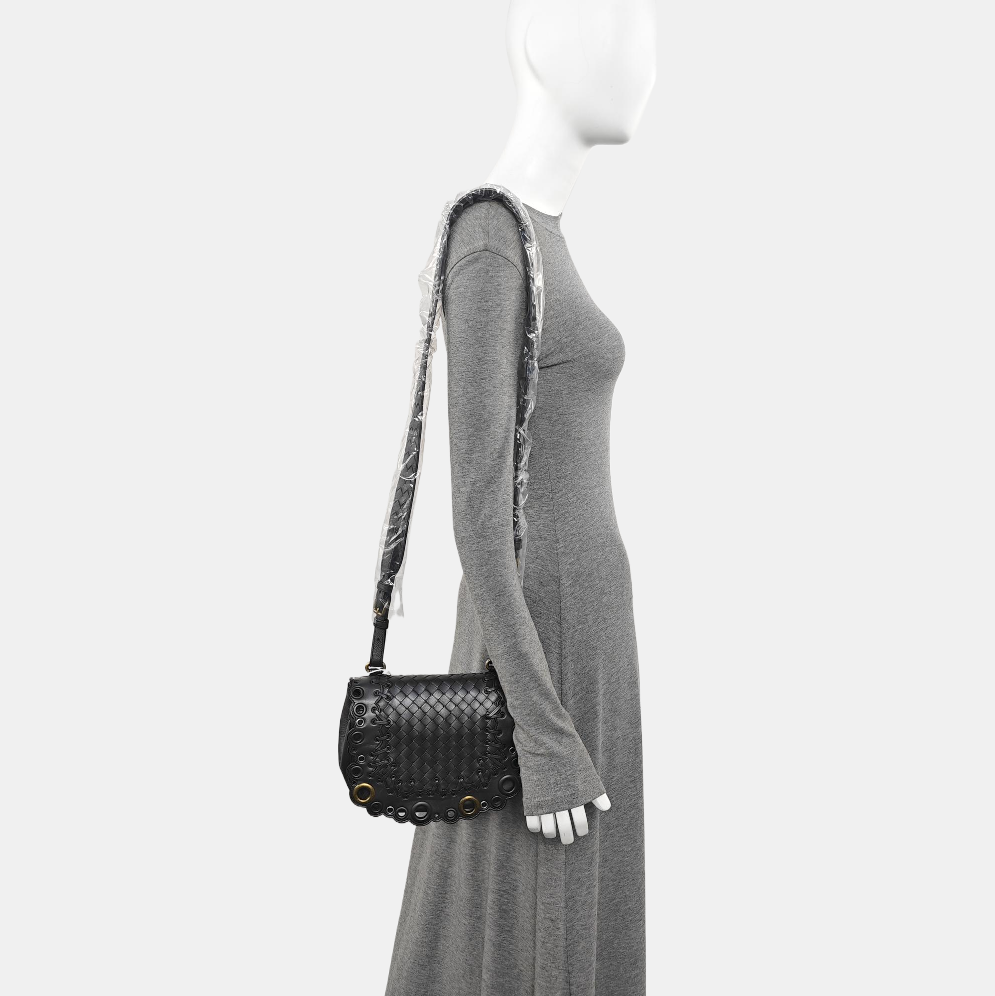 Lambskin Shoulder Bag Gray