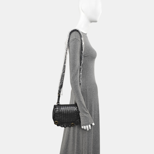 Lambskin Shoulder Bag Gray