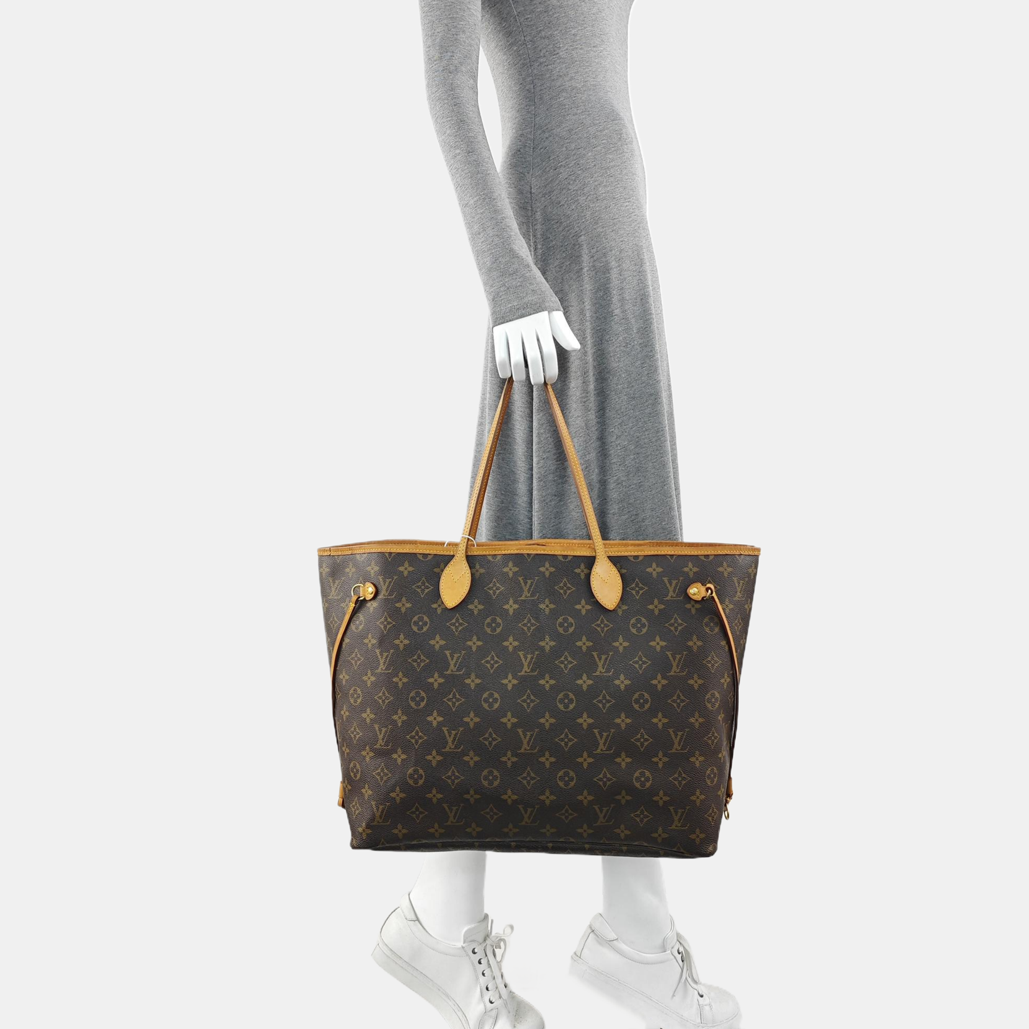 NEVERFULL GM Monogram Coated Canvas Brown
