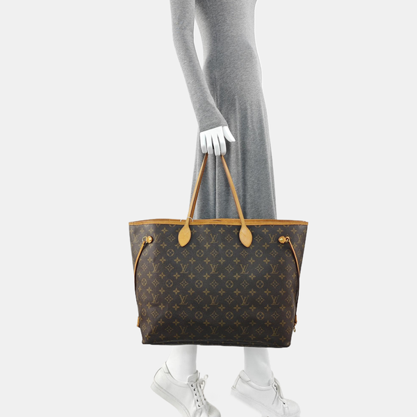 NEVERFULL GM Monogram Coated Canvas Brown