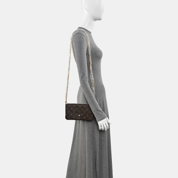 SARAH Monogram Coated Canvas Brown